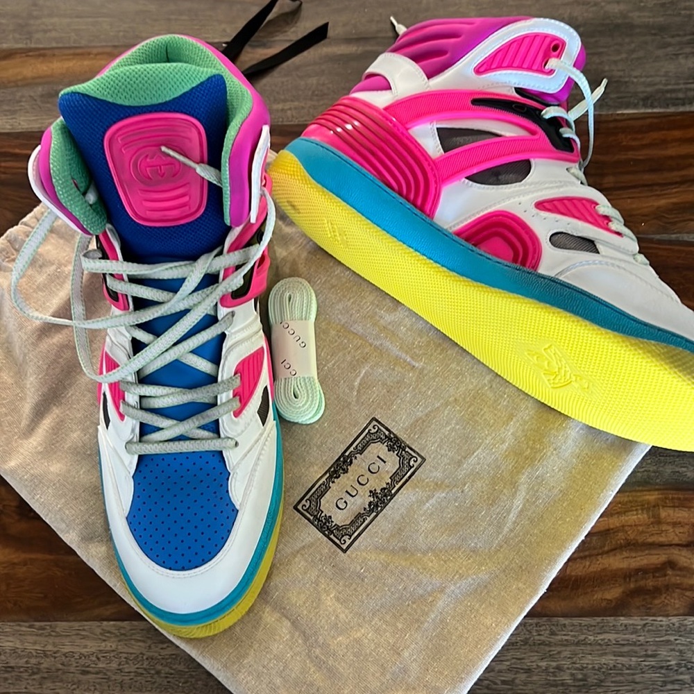 Men’s Gucci Retro basketball shoes - in vibrant summer colors! Size 13.